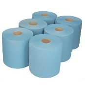 Poetsrol 2 Laags Wit 6rol/pak