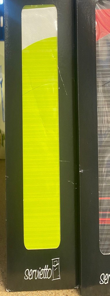 Servietto Bestekzakken Lime - Wit 100st