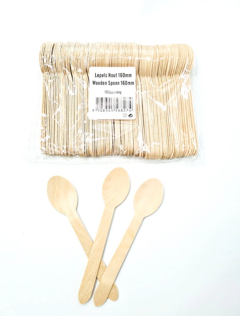 Lepel Hout 160mm - 100St