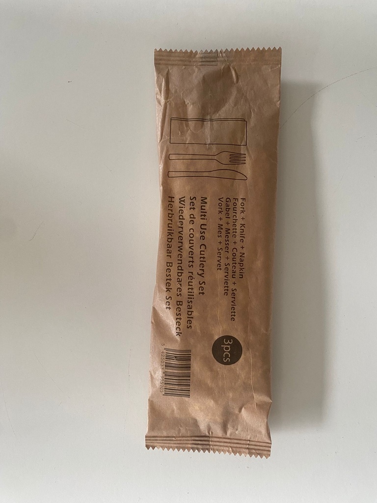 Bestekset 3st (Vork+Mes+Servet)250st