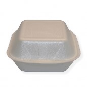 [0398] Hamburgerbox Groot HB 6 125st/pak wit/champagne