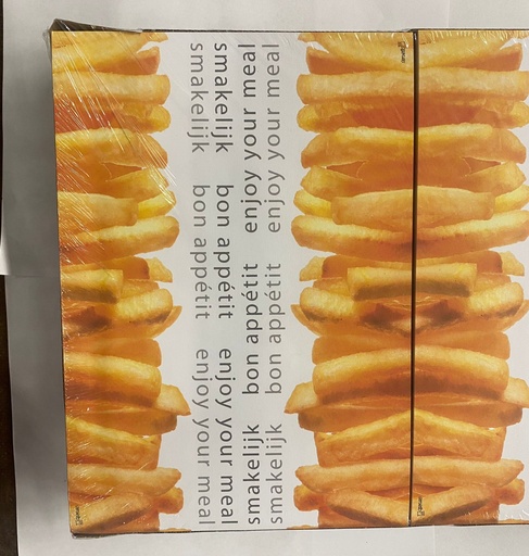 [0637] Servietto Placemats A4 Friet Kleur 2x500ST 