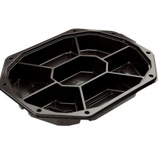 [2119] Cateringtray zwart+Deksel 35cm 7Vak 50ST