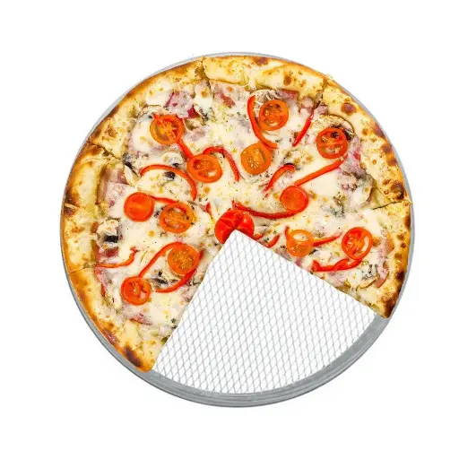 [8865] Pizza screen - aluminium geperforeerd - 30cm
